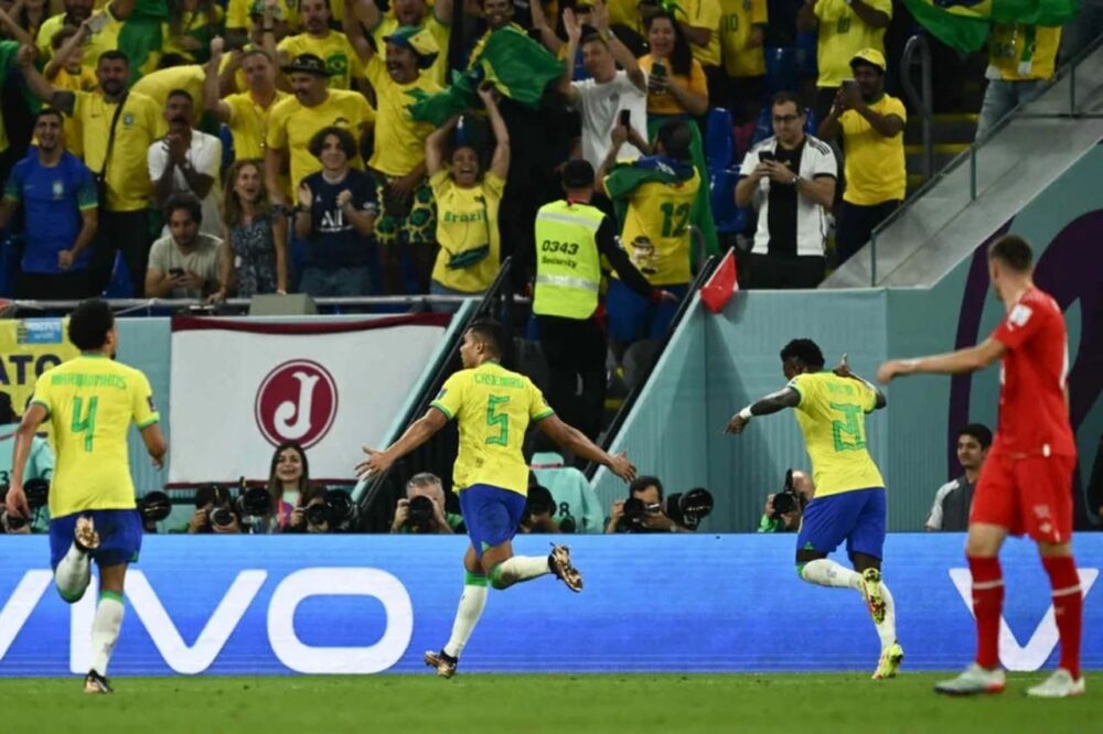 Após vitória contra a Suíça, Brasil garante classificação para as oitavas de final da Copa do Mundo 2022