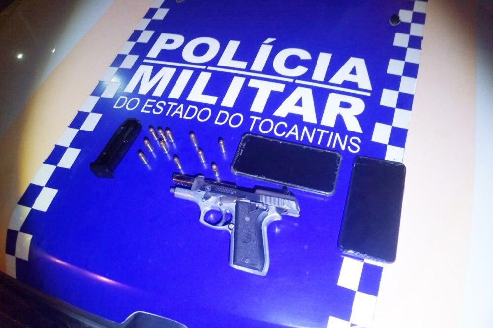 Dupla é presa por porte ilegal de arma de fogo em Palmas