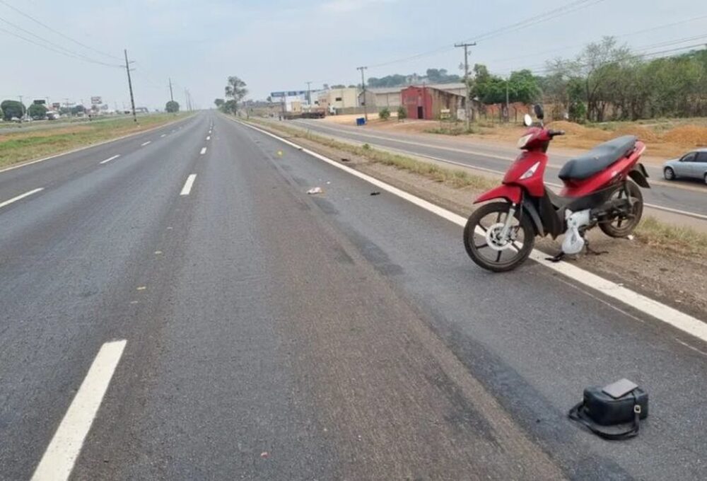 Após sofrer acidente na BR-010, em Palmas, motociclista faz apelo para que motoristas tenham mais atenção no trânsito