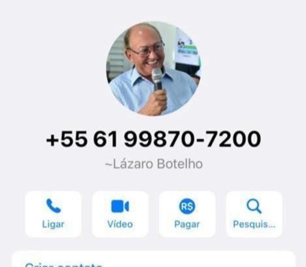'Golpe do WhatsApp': Deputado federal do Tocantins alerta que número falso está se passando por ele e pede para que ignorem mensagens e ligações