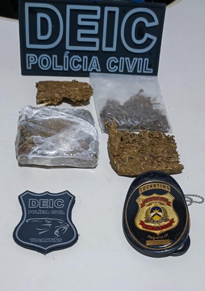 Operação da Polícia Civil apreendeu três adolescentes com várias porções de drogas em Formoso do Araguaia
