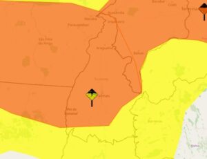 CHUVAS: Alerta de perigo para 122 municípios do Estado é emitido pelo Inmet; deslizamentos, descargas elétrica e queda de energia estão entre os possíveis danos