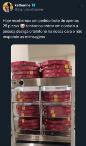 Pizzaria de Palmas é vítima de trote, produz quase 30 pizzas e viraliza nas redes sociais após pedir ajuda; entenda