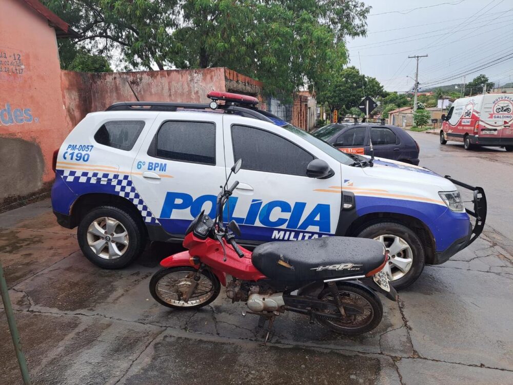 6° BPM recupera moto furtada de uma mulher durante patrulhamento no Aureny II, região sul de Palmas