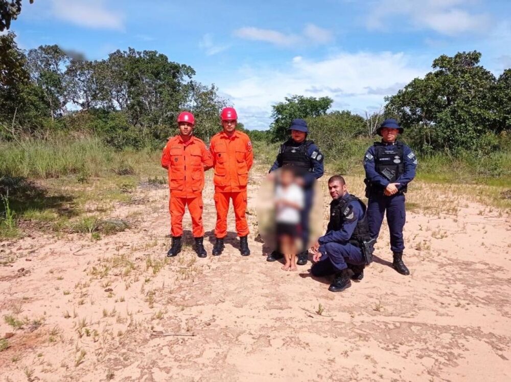 Menino de apenas oito anos é encontrado pelos bombeiros após desaparecer perto de sua casa em Araguaína