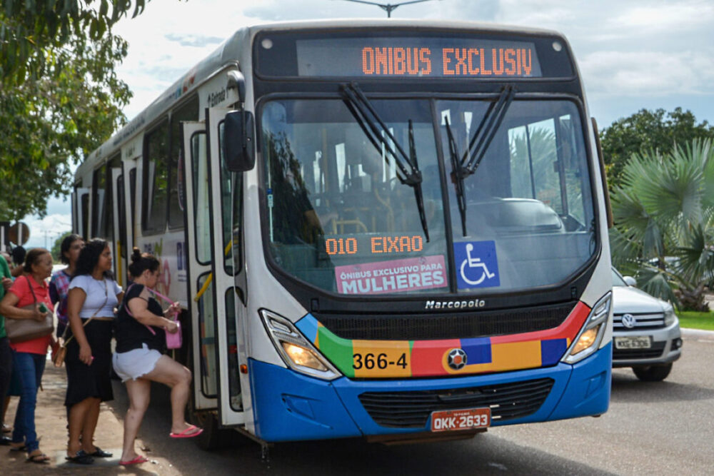 Transporte público de Palmas: Ônibus exclusivo para mulheres passa a contar com mais horários a partir desta quinta-feira, 9; confira