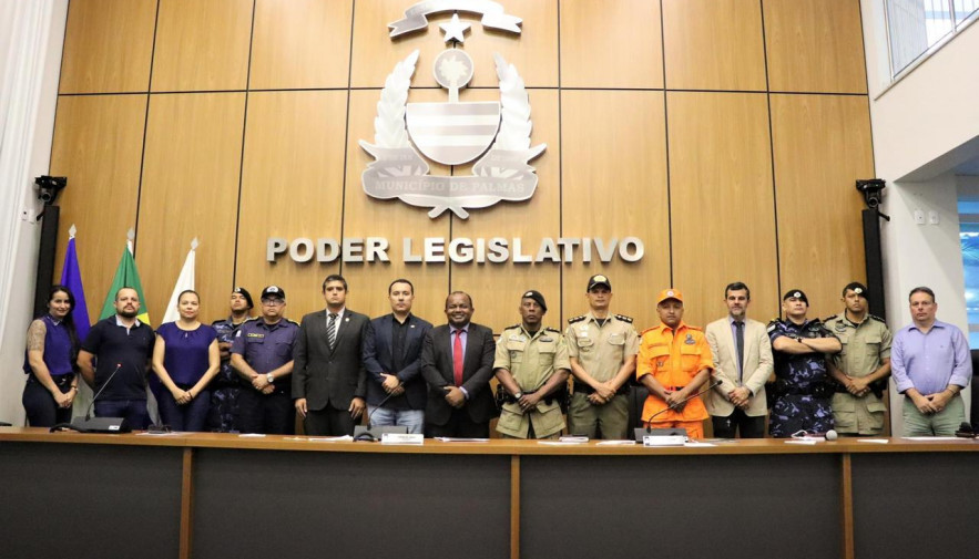 Debate sobre segurança pública é realizado pela SSP na Câmara Municipal de Palmas; líderes da PM, PC e DRACCO estiveram presentes