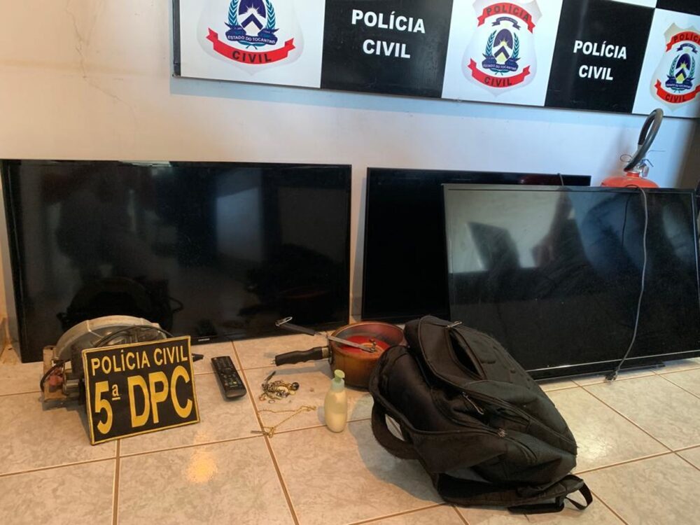 Polícia recupera vários produtos roubados e indicia suspeito de praticar furtos na região sul de Palmas