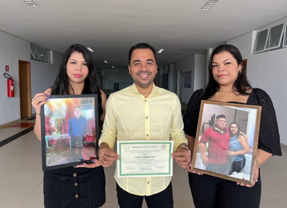 HISTÓRICO! Universidade Federal do Tocantins entrega primeiro diploma póstumo a Rogério Alves Magalhães Júnior
