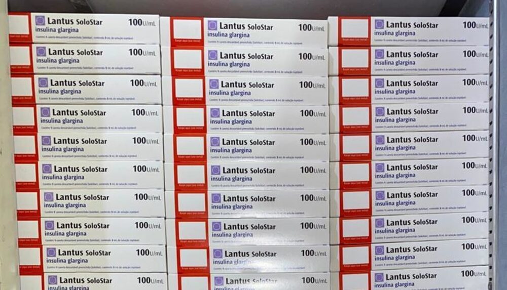 Governo do Estado adquire mil unidades de insulina Glargina Lantus; o medicamento não incluso no SUS foi solicitado por meio judicial