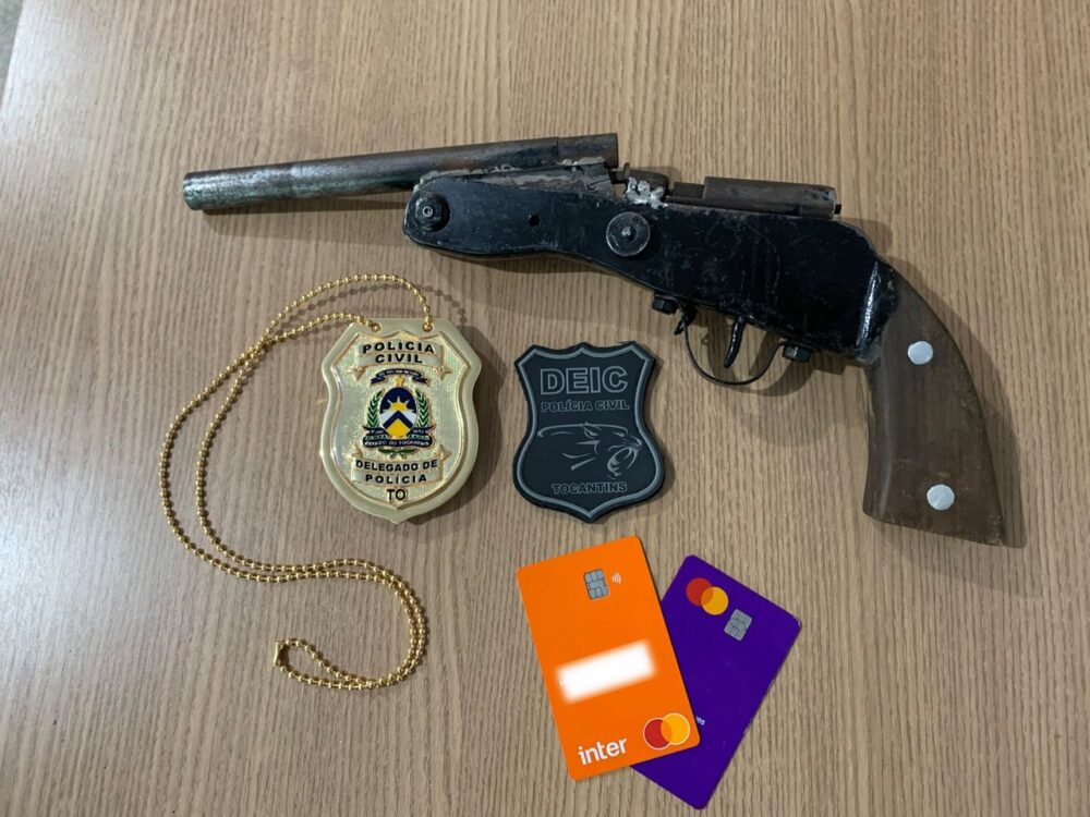 Suspeito de aplicar 'Golpe do falso Pix' em Paraíso é preso e arma de fabricação caseira é encontrada pela Polícia Civil