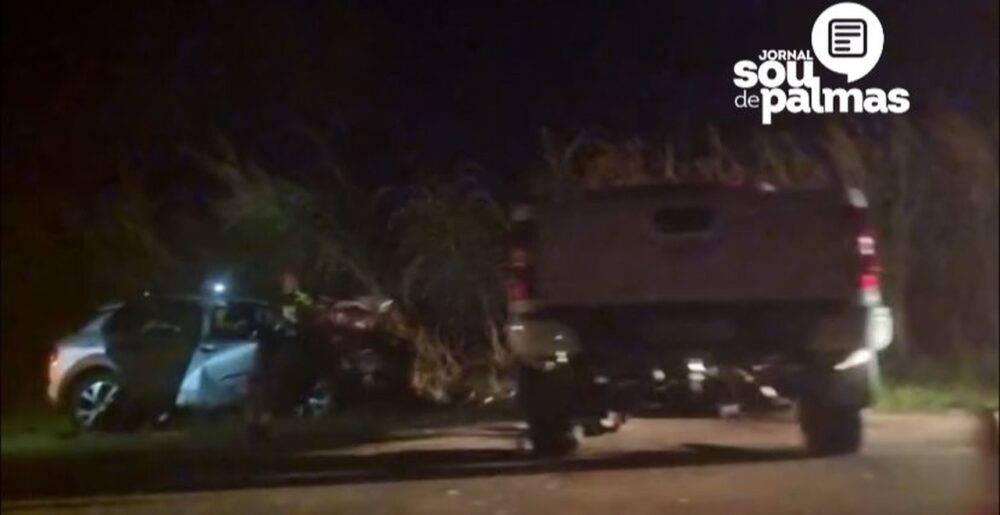 VÍDEO: Um morre e outro fica ferido após colisão envolvendo carro e caminhonete na BR-153, entre Gurupi e Aliança