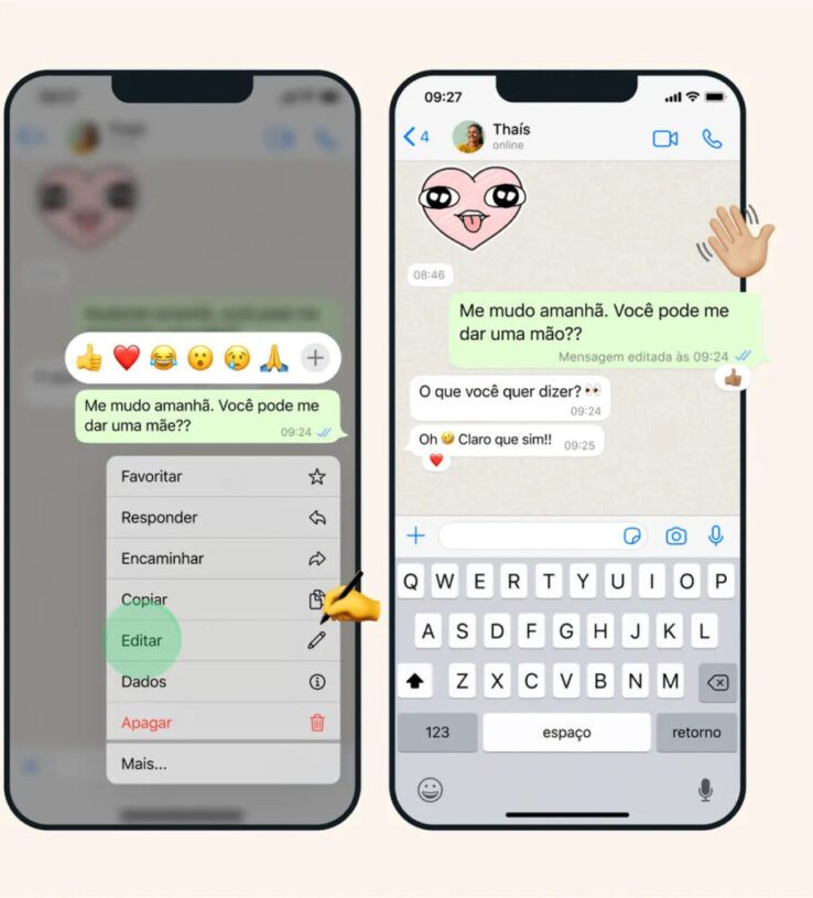 NOVIDADE: WhatsApp anuncia opção de editar mensagens; veja como fazer