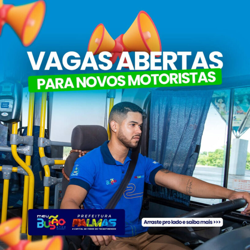 De olho no prazo! Inscrições para seletiva de novos motoristas, em Palmas, termina nesta terça, 23