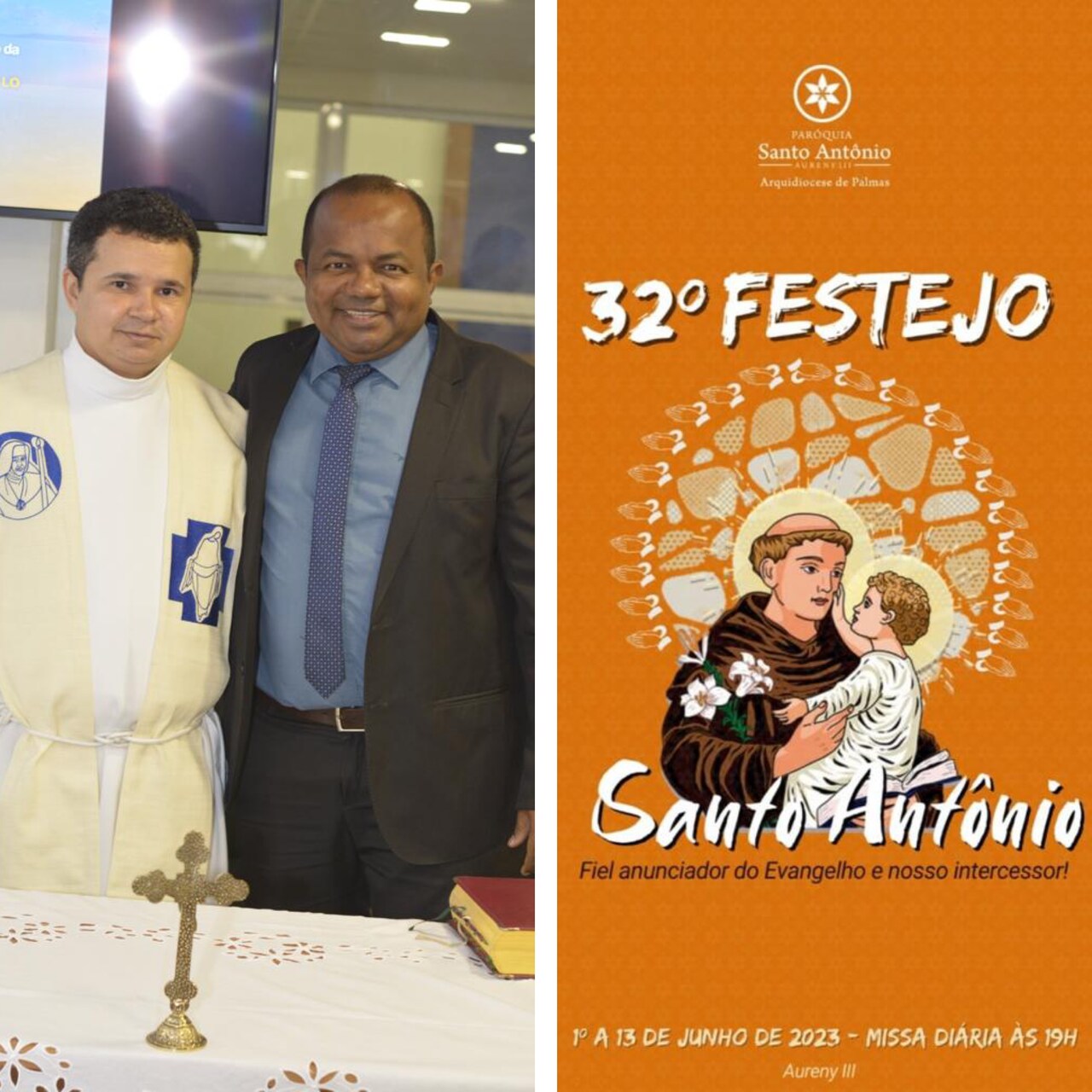 Vereador Joatan de Jesus convida população palmense para participar do Festejo da Paróquia Santo Antônio do Aureny III