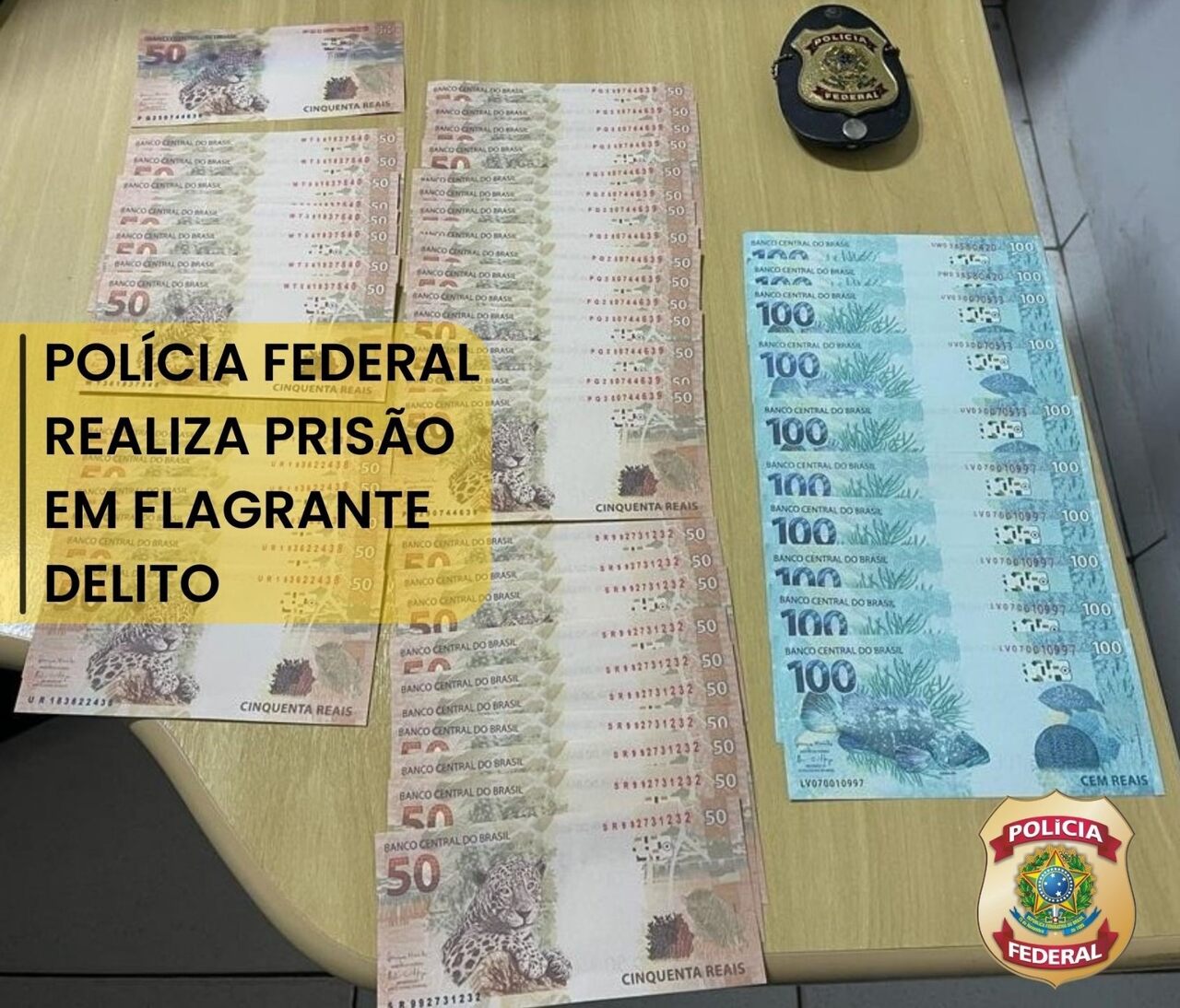 Homem é preso em flagrante pela Polícia Federal por encomendar R$ 3 mil em dinheiro falso em Araguaína