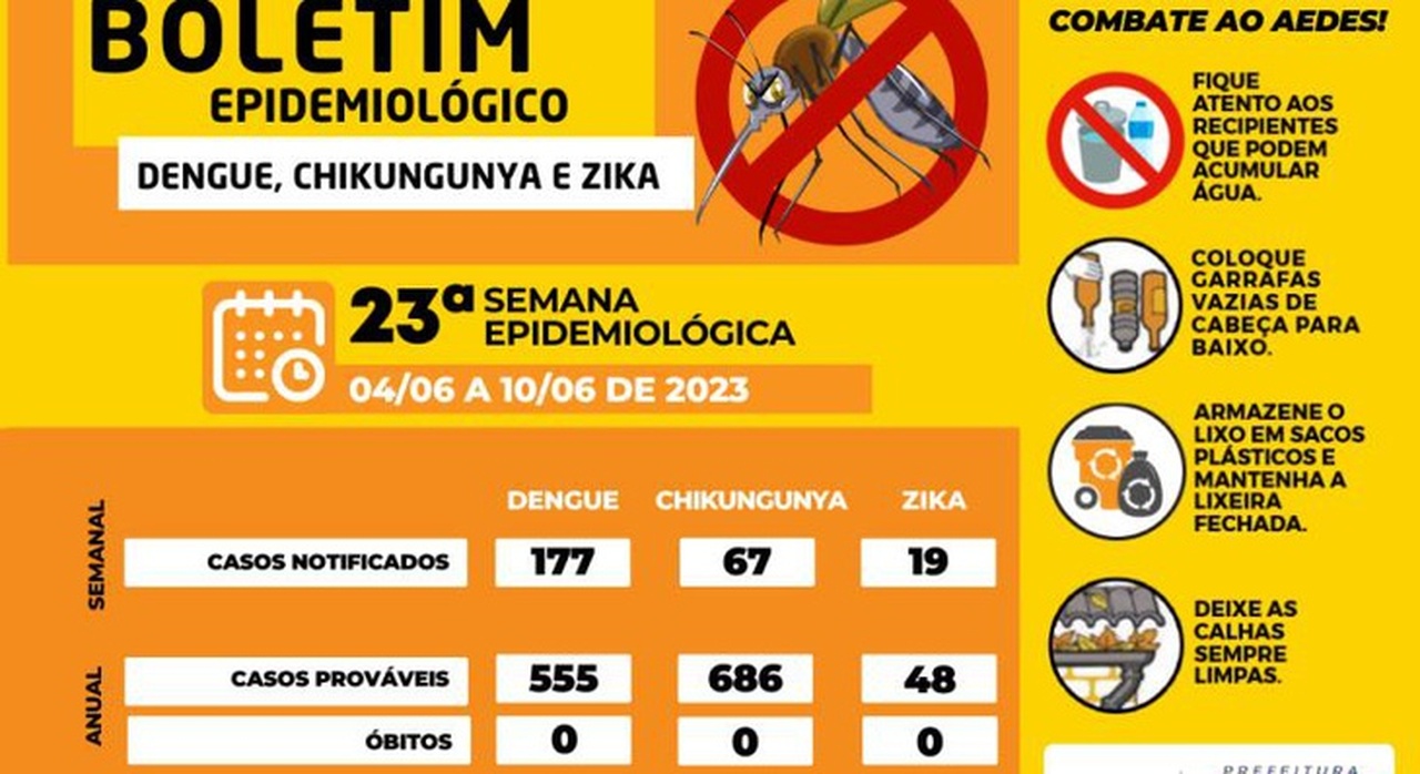 Palmas registra 177 casos de dengue no último boletim epidemiológico semanal