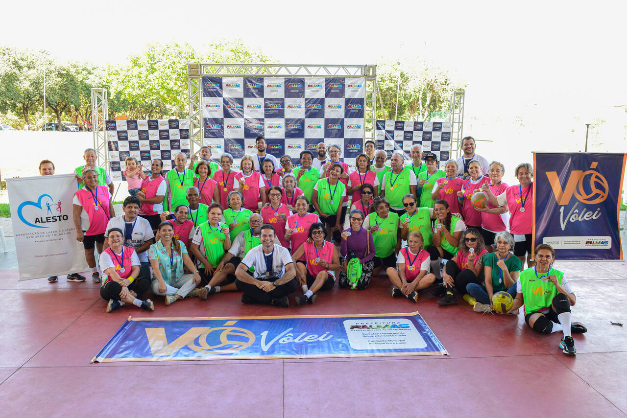 Em Palmas, atletas com 60 anos ou mais participaram do 'Festival Vó Vôlei' de voleibol adaptado; confira