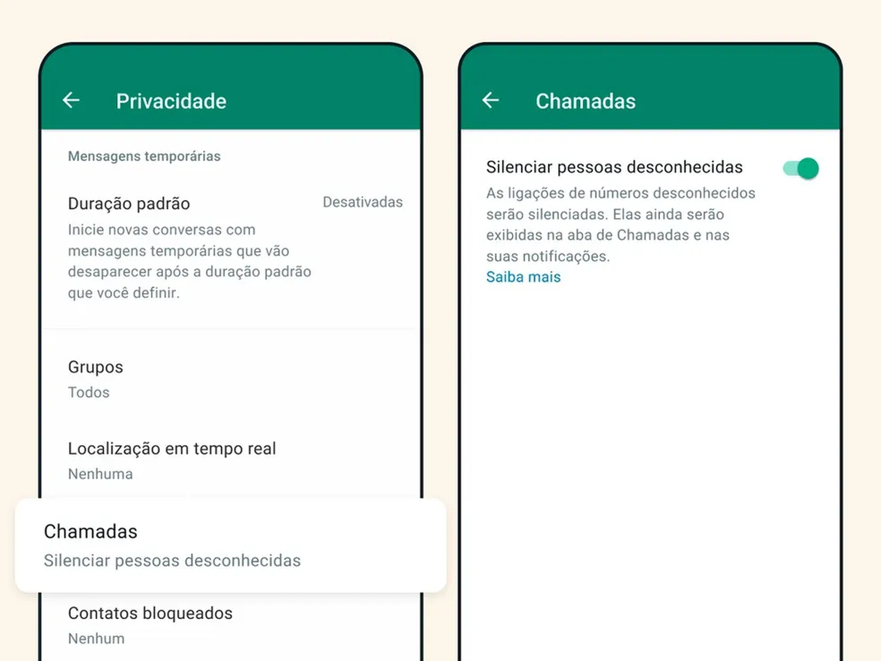 WhatsApp agora permite silenciar ligações de desconhecidos; veja como funciona