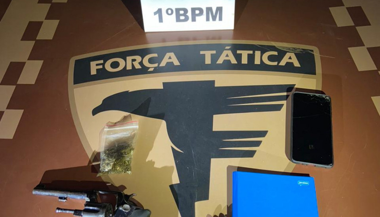 Preso em flagrante: Homem de 22 anos é autuado por posse ilegal de arma e tráfico de drogas em Palmas