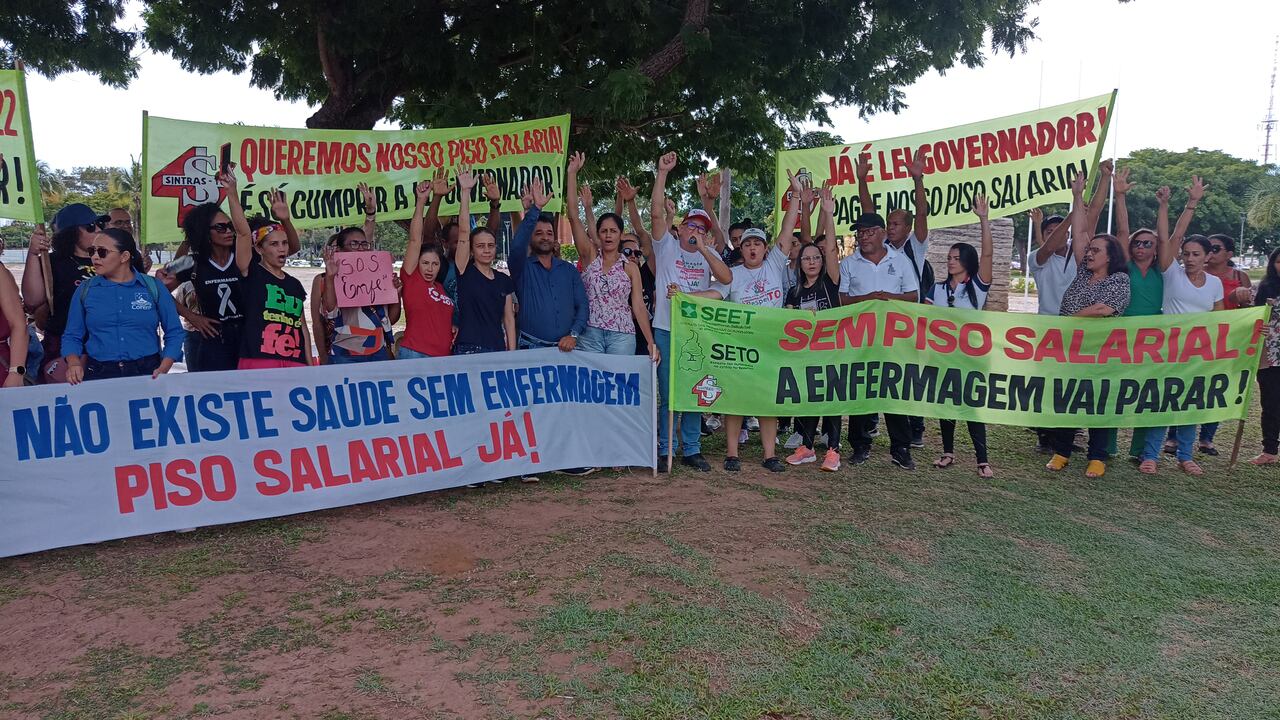 Enfermagem do Tocantins decide por greve geral em prol da implementação do piso nacional e inicia com ato público na quinta-feira (6)