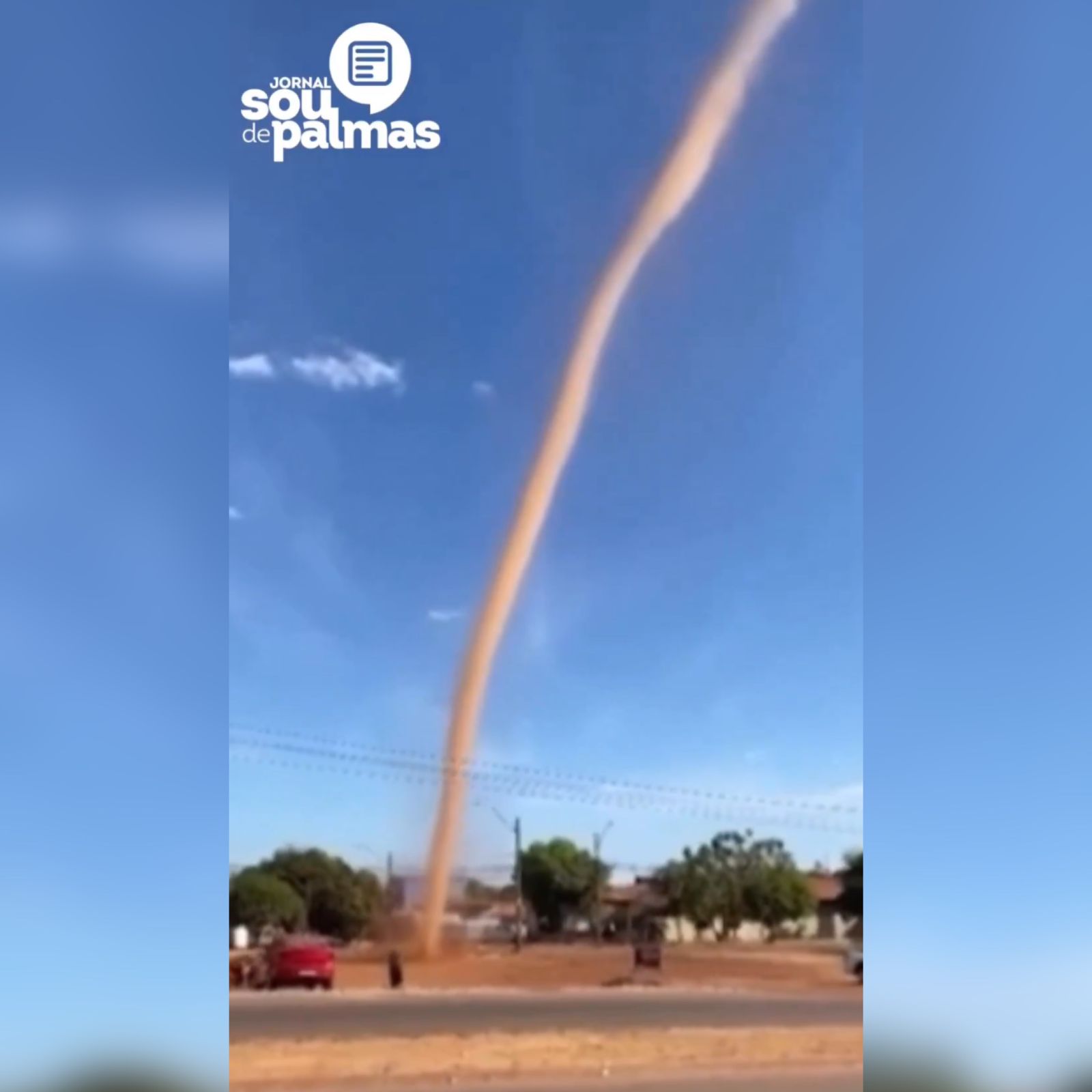 [VÍDEO] Imagens de um enorme redemoinho na região norte de Palmas surpreende internautas