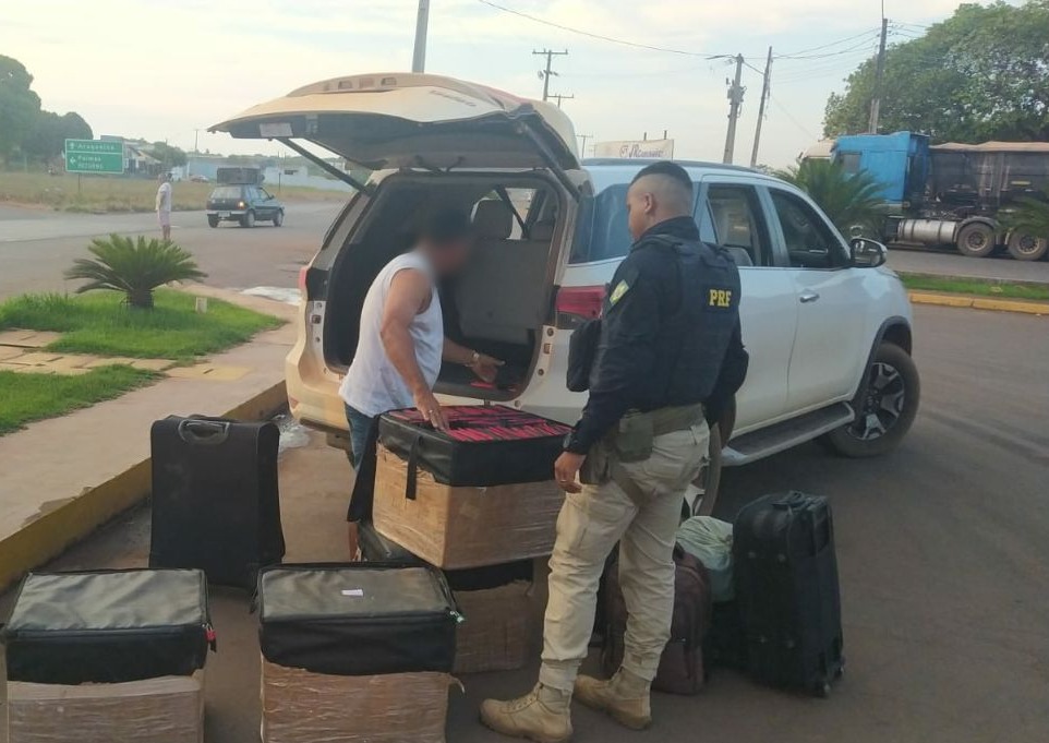 Mais de 300 produtos transportados ilegalmente são apreendidos pela PRF em Colinas e Guaraí