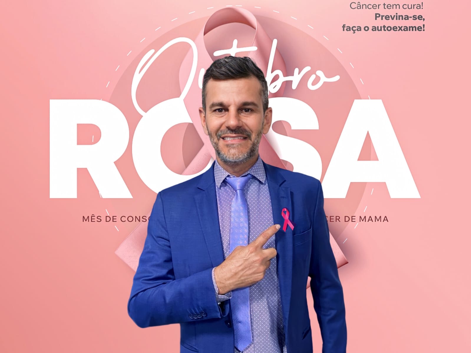 Vereador Mauro Lacerda convida população a engajar na campanha Outubro Rosa de prevenção ao câncer de mama