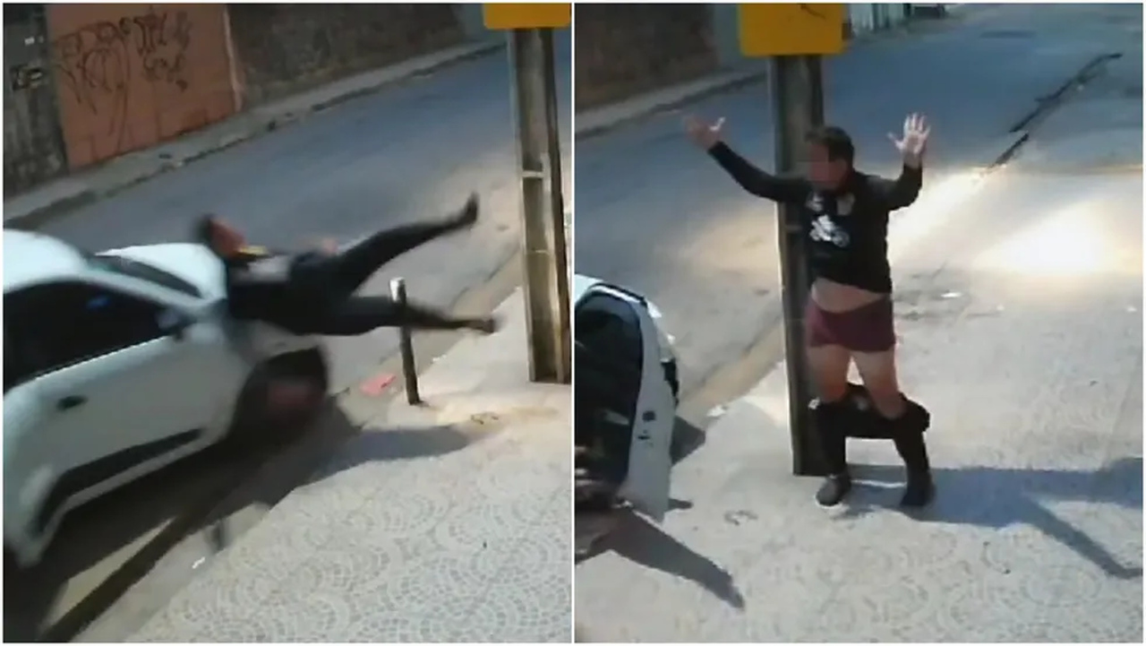 VÍDEO: Em 1 hora, mototaxista é assaltado duas vezes, atropelado e deixado só de cueca em Fortaleza; entenda o caso