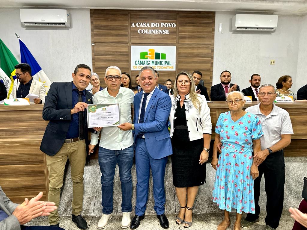 Vereador Eudes Assis recebe Título de Cidadão Colinense em cerimônia na Câmara de Vereadores