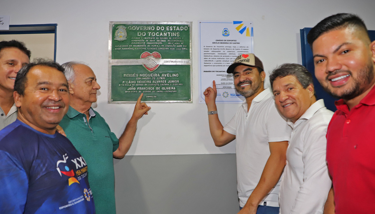 Reforma em ginásio de esportes em Paraíso do Tocantins é entregue pelo governador Wanderlei Barbosa