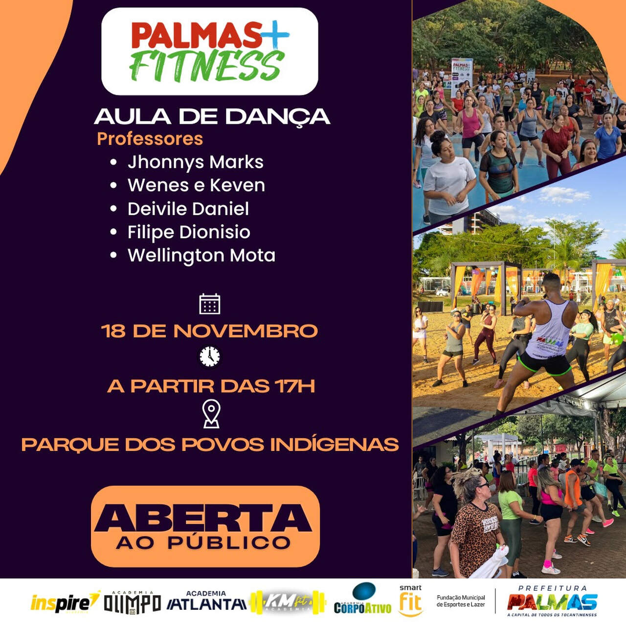 Mega aulão do Palmas+Fitness acontece neste sábado, 18; confira
