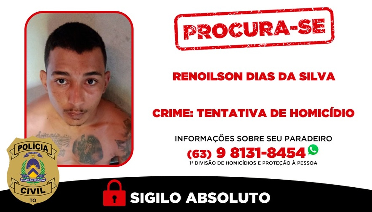 Membro de facção criminosa investigado por tentativa de homicídio na região Sul de Palmas é procurado pela polícia