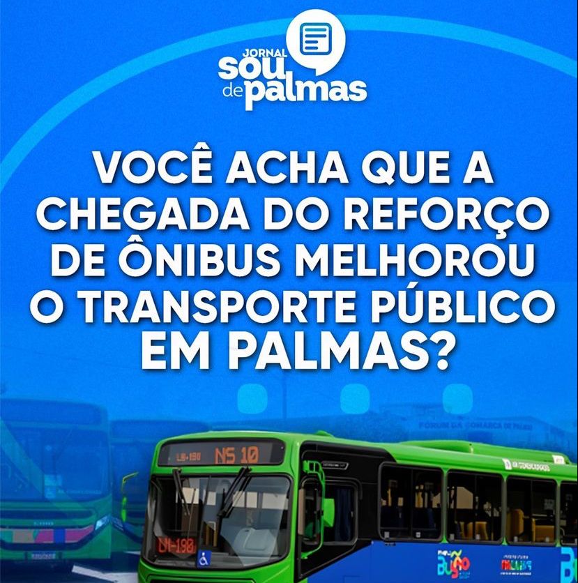 AGORA: Enquete do Jornal Sou de Pamas revela insatisfação dos usuários do transporte público da Capital, mesmo após reforço de 30 ônibus; veja resultado