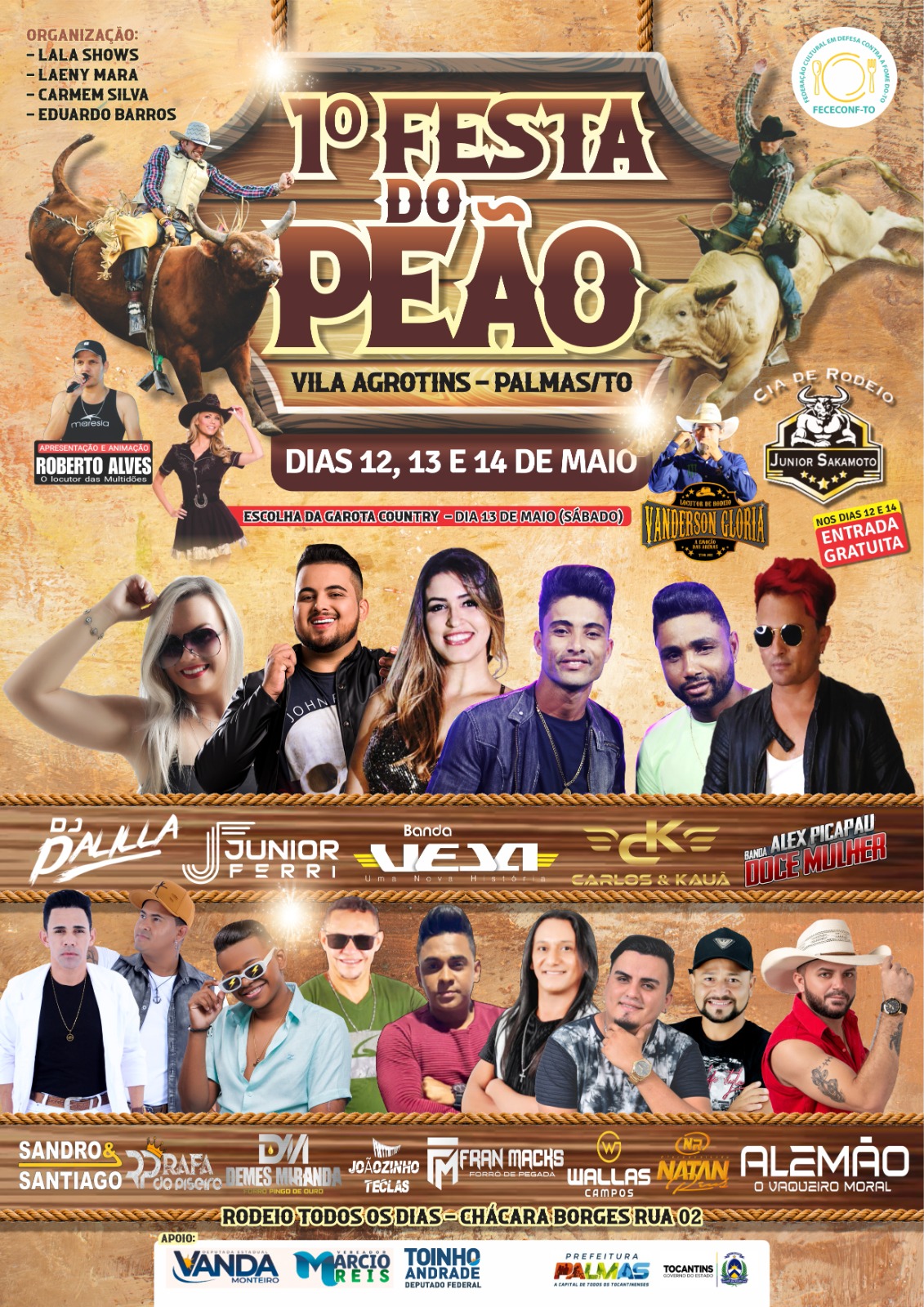Vila Agrotins, em Palmas, se prepara para a '1ª Festa do Peão' com rodeio, escolha da garota country e shows musicais