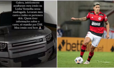 Carro do atacante Pedro, do Flamengo, é roubado na Linha Vermelha