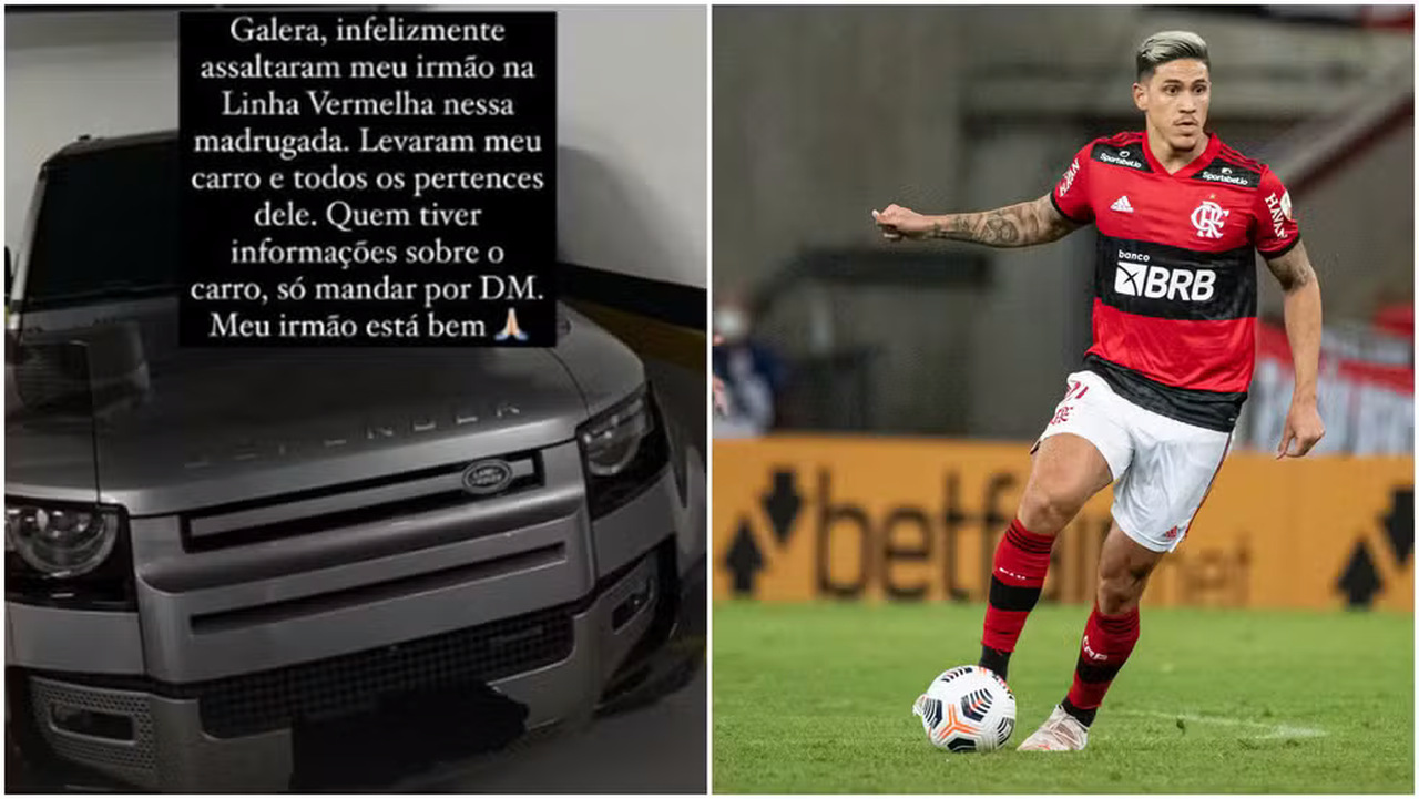 Carro do atacante Pedro, do Flamengo, é roubado na Linha Vermelha