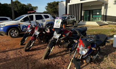 Trio é preso e quatro motos roubadas são recuperadas pela polícia em Luzimangues