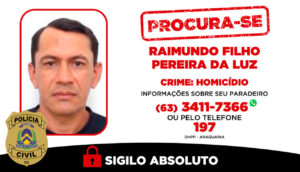 FORAGIDO: Polícia tenta localizar suspeito de matar namorado da ex-mulher e atirar no próprio filho em Araguaína