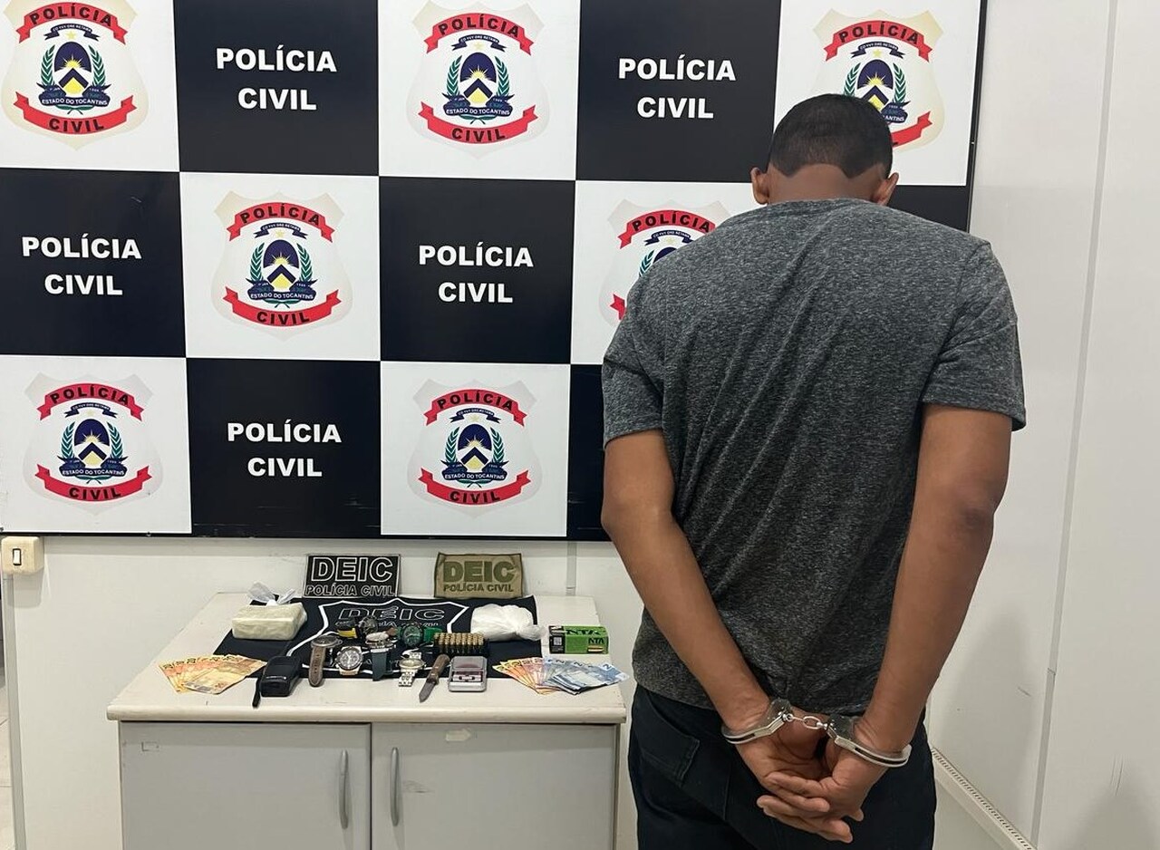 Homem investigado por vários assaltos e extorsões em Palmas é preso pela DEIC