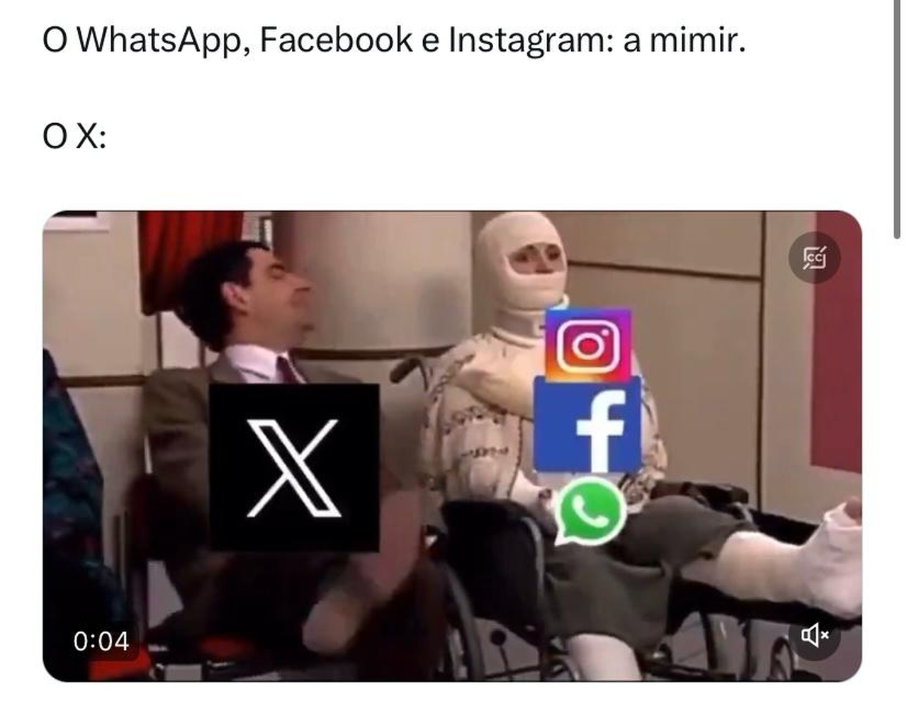 Usuários do X, antigo Twitter, não perdoam e fazem memes após Instagram e Facebook ficarem fora do ar; VEJA ALGUNS