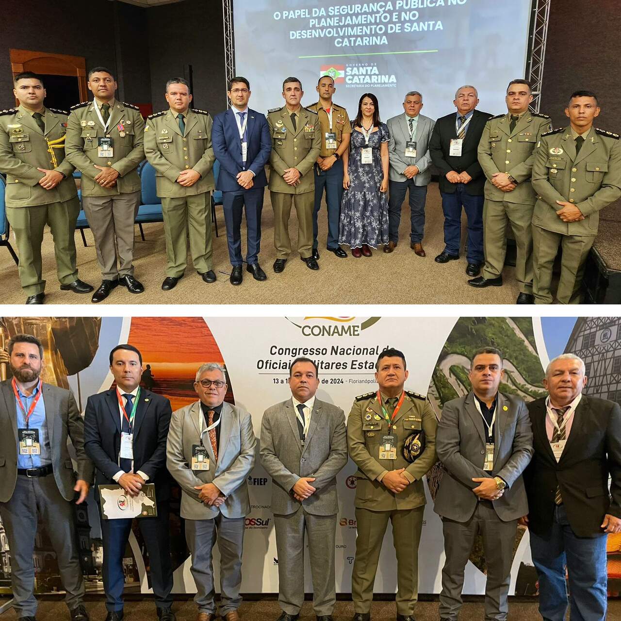 Representantes da ASMIR marcam presença no 3º Congresso Nacional de Oficiais Militares em Florianópolis, Santa Catarina