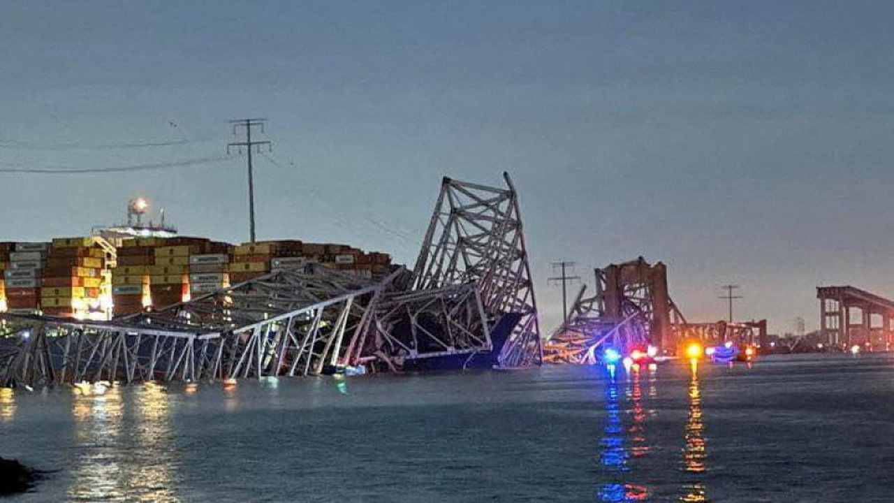 Pelo menos 20 pessoas seguem desaparecidas após colisão de navio cargueiro em ponte nos EUA; VEJA VÍDEO