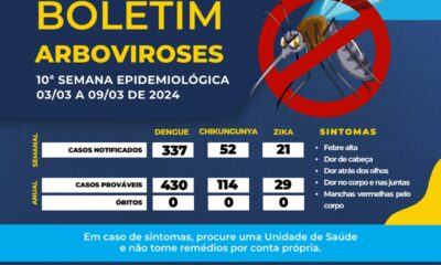 Dengue em Palmas: Saúde registra mais de 300 casos suspeitos em apenas uma semana