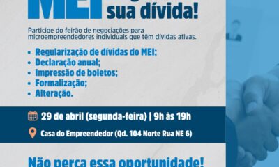 Oportunidade para MEIs: Feirão oferece condições especiais para regularização e negociação de dívidas em Palmas