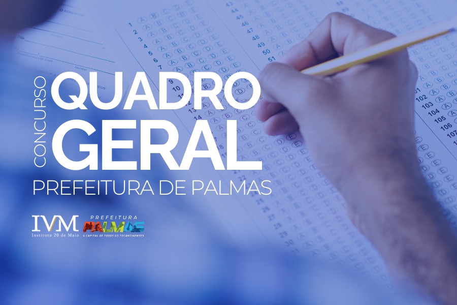 CONCURSO DO QUADRO GERAL DE PALMAS: Provas serão aplicadas neste domingo (7); confira detalhes
