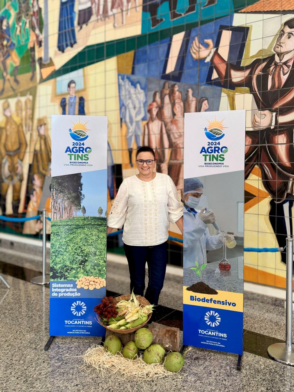 Vereadora Professora Iolanda Castro participa da cerimônia oficial do lançamento da Agrotins 2024