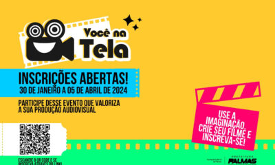 Inscrições para o VIII Festival de Cinema Estudantil de Palmas - Você na Tela terminam nesta sexta-feira em Palmas
