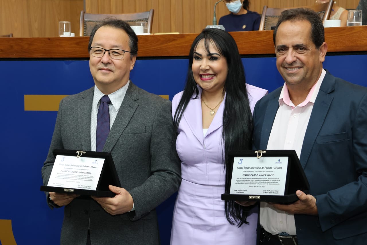 Professora Janad Valcari homenageia personalidades de Palmas em Sessão Solene