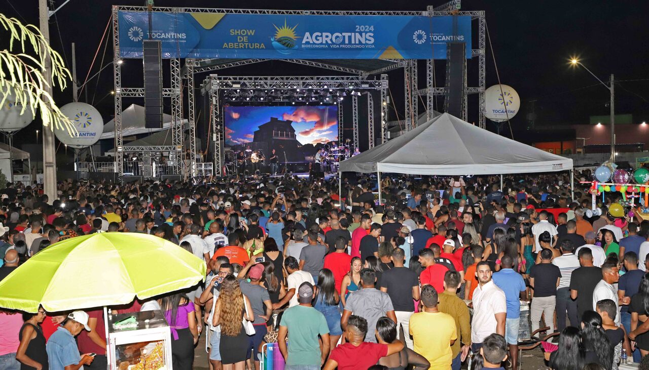 Durante a abertura da Agrotins 2024, em Palmas, toneladas de doações são arrecadadas para o Rio Grande do Sul